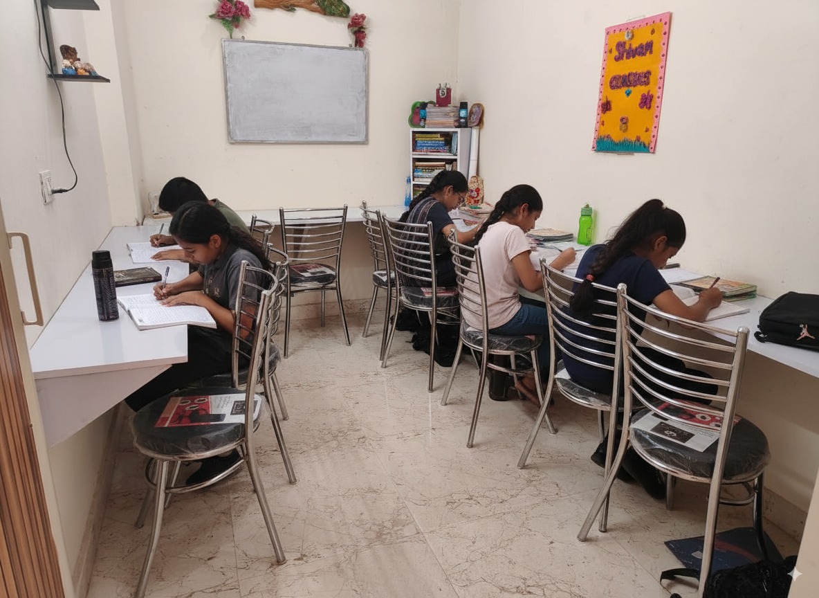 Students learning at Shivam Classes in Vijay Enclave